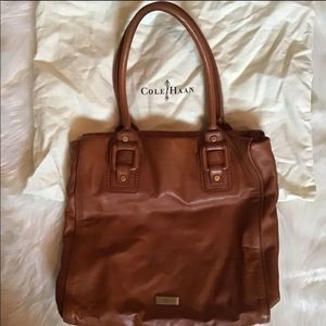 Cole Haan brown leather work purse